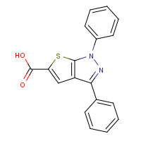24086-34-8 1,3-diphenylthieno[2,3-c]pyrazole-5-carboxylic acid chemical structure