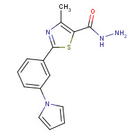262589-42-4 4-methyl-2-(3-pyrrol-1-ylphenyl)-1,3-thiazole-5-carbohydrazide chemical structure
