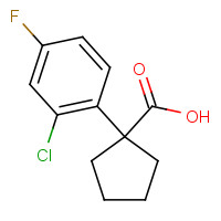 214263-01-1 1-(2-chloro-4-fluorophenyl)cyclopentane-1-carboxylic acid chemical structure