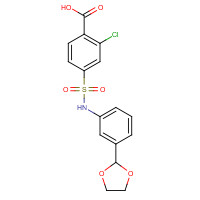 1552310-61-8 2-chloro-4-[[3-(1,3-dioxolan-2-yl)phenyl]sulfamoyl]benzoic acid chemical structure