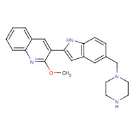 820977-27-3 2-methoxy-3-[5-(piperazin-1-ylmethyl)-1H-indol-2-yl]quinoline chemical structure