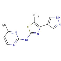 1235318-89-4 5-methyl-N-(4-methylpyrimidin-2-yl)-4-(1H-pyrazol-4-yl)-1,3-thiazol-2-amine chemical structure
