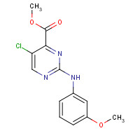 943121-68-4 methyl 5-chloro-2-(3-methoxyanilino)pyrimidine-4-carboxylate chemical structure