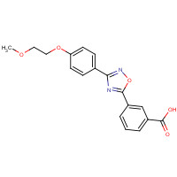 745055-24-7 3-[3-[4-(2-methoxyethoxy)phenyl]-1,2,4-oxadiazol-5-yl]benzoic acid chemical structure