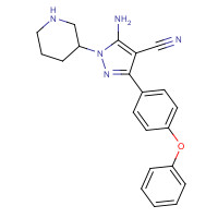 1609467-44-8 5-amino-3-(4-phenoxyphenyl)-1-piperidin-3-ylpyrazole-4-carbonitrile chemical structure