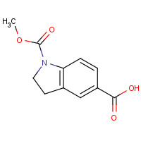 158545-62-1 1-methoxycarbonyl-2,3-dihydroindole-5-carboxylic acid chemical structure