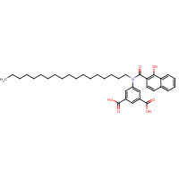 26639-29-2 5-[(1-hydroxynaphthalene-2-carbonyl)-octadecylamino]benzene-1,3-dicarboxylic acid chemical structure