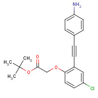 1240288-66-7 tert-butyl 2-[2-[2-(4-aminophenyl)ethynyl]-4-chlorophenoxy]acetate chemical structure