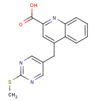 1314143-30-0 4-[(2-methylsulfanylpyrimidin-5-yl)methyl]quinoline-2-carboxylic acid chemical structure