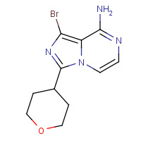 1419221-27-4 1-bromo-3-(oxan-4-yl)imidazo[1,5-a]pyrazin-8-amine chemical structure