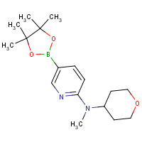 1415793-94-0 N-methyl-N-(oxan-4-yl)-5-(4,4,5,5-tetramethyl-1,3,2-dioxaborolan-2-yl)pyridin-2-amine chemical structure