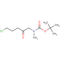 532410-40-5 tert-butyl N-(5-chloro-2-oxopentyl)-N-methylcarbamate chemical structure