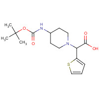 885275-38-7 2-[4-[(2-methylpropan-2-yl)oxycarbonylamino]piperidin-1-yl]-2-thiophen-2-ylacetic acid chemical structure