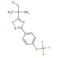 680216-04-0 5-(1-chloro-2-methylpropan-2-yl)-3-[4-(trifluoromethoxy)phenyl]-1,2,4-oxadiazole chemical structure