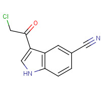 115027-08-2 3-(2-chloroacetyl)-1H-indole-5-carbonitrile chemical structure