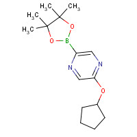 1315353-86-6 2-cyclopentyloxy-5-(4,4,5,5-tetramethyl-1,3,2-dioxaborolan-2-yl)pyrazine chemical structure