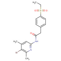 1426805-10-8 N-(5-bromo-4,6-dimethylpyridin-2-yl)-2-(4-ethylsulfonylphenyl)acetamide chemical structure