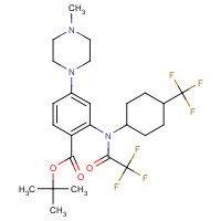 1108746-12-8 tert-butyl 4-(4-methylpiperazin-1-yl)-2-[(2,2,2-trifluoroacetyl)-[4-(trifluoromethyl)cyclohexyl]amino]benzoate chemical structure