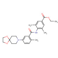 1529761-05-4 ethyl 4-[[5-(1,4-dioxa-8-azaspiro[4.5]decan-8-yl)-2-methylbenzoyl]amino]-3,5-dimethylbenzoate chemical structure