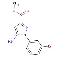 784143-09-5 methyl 5-amino-1-(3-bromophenyl)pyrazole-3-carboxylate chemical structure