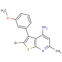 1312594-20-9 2-bromo-3-(3-methoxyphenyl)-6-methylthieno[2,3-b]pyridin-4-amine chemical structure