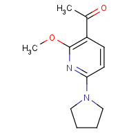 1228666-25-8 1-(2-methoxy-6-pyrrolidin-1-ylpyridin-3-yl)ethanone chemical structure