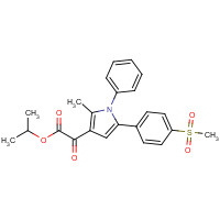 1005451-76-2 propan-2-yl 2-[2-methyl-5-(4-methylsulfonylphenyl)-1-phenylpyrrol-3-yl]-2-oxoacetate chemical structure