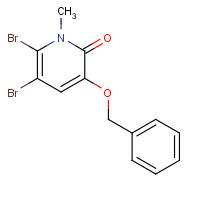 1333147-66-2 5,6-dibromo-1-methyl-3-phenylmethoxypyridin-2-one chemical structure