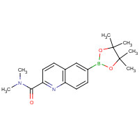 1199806-01-3 N,N-dimethyl-6-(4,4,5,5-tetramethyl-1,3,2-dioxaborolan-2-yl)quinoline-2-carboxamide chemical structure