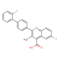 96187-53-0 6-fluoro-2-[4-(2-fluorophenyl)phenyl]-3-methylquinoline-4-carboxylic acid chemical structure