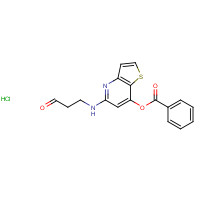 1015223-89-8 [5-(3-oxopropylamino)thieno[3,2-b]pyridin-7-yl] benzoate;hydrochloride chemical structure
