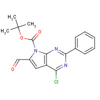 343633-07-8 tert-butyl 4-chloro-6-formyl-2-phenylpyrrolo[2,3-d]pyrimidine-7-carboxylate chemical structure