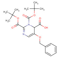 1428558-29-5 2,3-bis[(2-methylpropan-2-yl)oxycarbonyl]-5-phenylmethoxy-4H-pyrimidine-4-carboxylic acid chemical structure