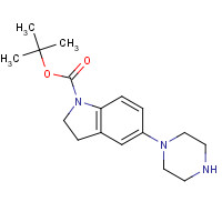 868244-60-4 tert-butyl 5-piperazin-1-yl-2,3-dihydroindole-1-carboxylate chemical structure