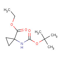 107259-05-2 ethyl 1-[(2-methylpropan-2-yl)oxycarbonylamino]cyclopropane-1-carboxylate chemical structure