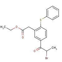 87493-82-1 ethyl 2-[5-(2-bromopropanoyl)-2-phenylsulfanylphenyl]acetate chemical structure
