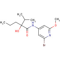 1433905-05-5 N-(2-bromo-6-methoxypyridin-4-yl)-2-hydroxy-2-propan-2-ylpentanamide chemical structure