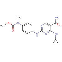 1198300-88-7 methyl N-[4-[[5-carbamoyl-4-(cyclopropylamino)pyrimidin-2-yl]amino]phenyl]-N-methylcarbamate chemical structure