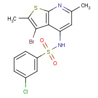 1312593-41-1 N-(3-bromo-2,6-dimethylthieno[2,3-b]pyridin-4-yl)-3-chlorobenzenesulfonamide chemical structure