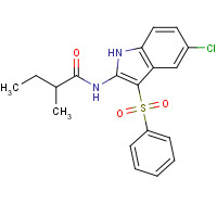 918493-50-2 N-[3-(benzenesulfonyl)-5-chloro-1H-indol-2-yl]-2-methylbutanamide chemical structure