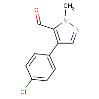 1228838-16-1 4-(4-chlorophenyl)-2-methylpyrazole-3-carbaldehyde chemical structure