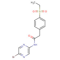 1442115-12-9 N-(5-bromopyrazin-2-yl)-2-(4-ethylsulfonylphenyl)acetamide chemical structure