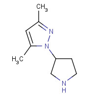1177347-39-5 3,5-dimethyl-1-pyrrolidin-3-ylpyrazole chemical structure