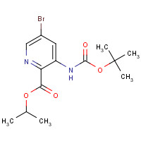 863444-51-3 propan-2-yl 5-bromo-3-[(2-methylpropan-2-yl)oxycarbonylamino]pyridine-2-carboxylate chemical structure