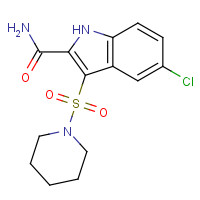 661467-87-4 5-chloro-3-piperidin-1-ylsulfonyl-1H-indole-2-carboxamide chemical structure
