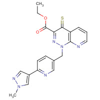 1323188-86-8 ethyl 1-[[6-(1-methylpyrazol-4-yl)pyridin-3-yl]methyl]-4-sulfanylidenepyrido[2,3-c]pyridazine-3-carboxylate chemical structure