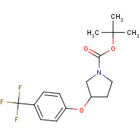 308386-23-4 tert-butyl 3-[4-(trifluoromethyl)phenoxy]pyrrolidine-1-carboxylate chemical structure