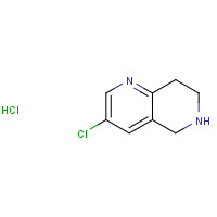1260879-95-5 3-chloro-5,6,7,8-tetrahydro-1,6-naphthyridine;hydrochloride chemical structure