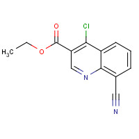 77173-67-2 ethyl 4-chloro-8-cyanoquinoline-3-carboxylate chemical structure