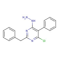 21587-29-1 (2-benzyl-6-chloro-5-phenylpyrimidin-4-yl)hydrazine chemical structure